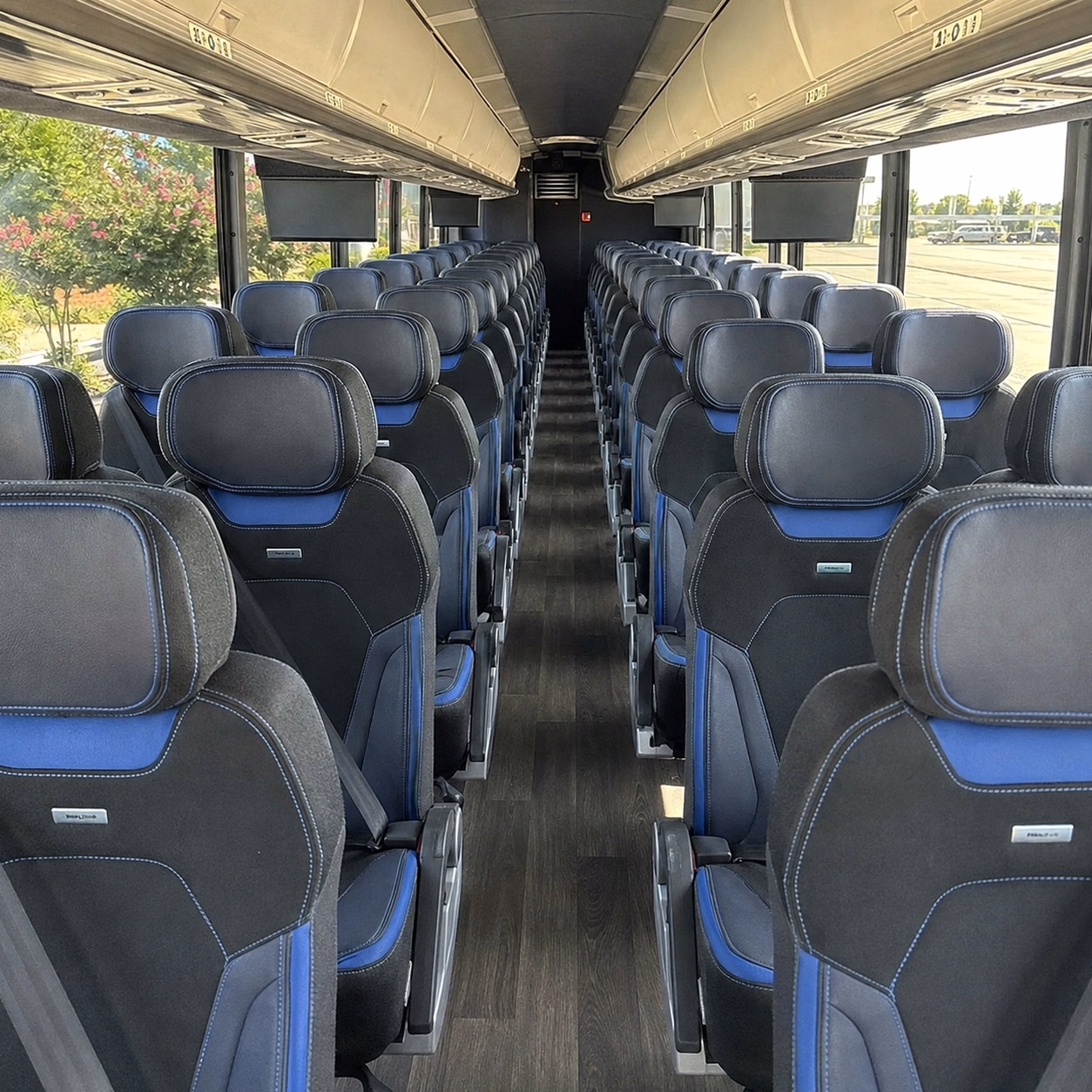 56 passenger charter bus interior
